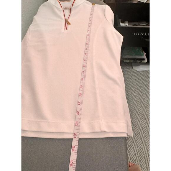 EP Pro Tour Tech Medium Polo Shirt Short Sleeve Half Zip Striped Cuffs Womens - Picture 7 of 7